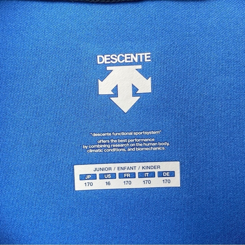 Descente Cobalt Blue Quarter Zip Logo Pullover Size 16 - Picture 7 of 8